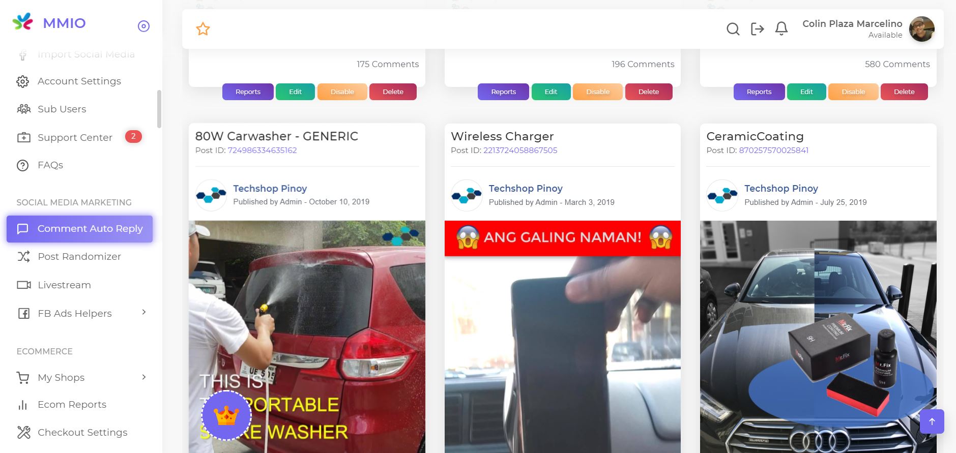 screenshot of Marketing Master IO